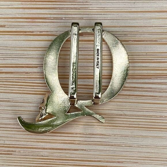 NIB Alexander McQueen 'Q' Skull Gold Alphabet Shoe Charm/Necklace Pendant Goth - Picture 4 of 7
